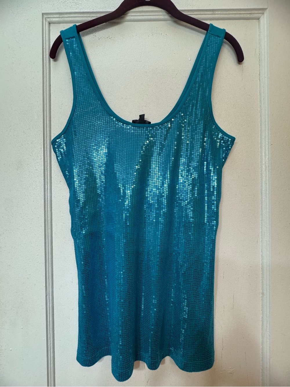 Express Teal Sequin Tank Top